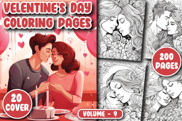200 Valentine’s Day Coloring Pages