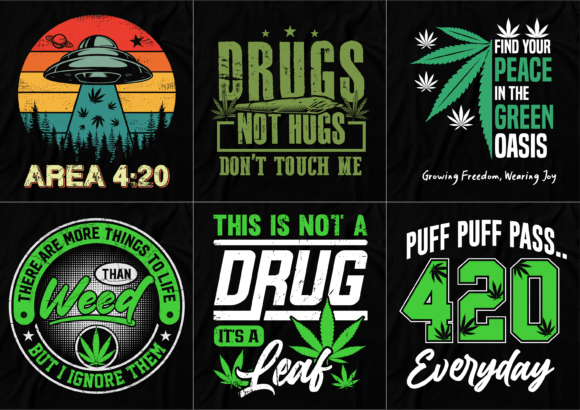 Cannabis T-Shirt Design Bundle