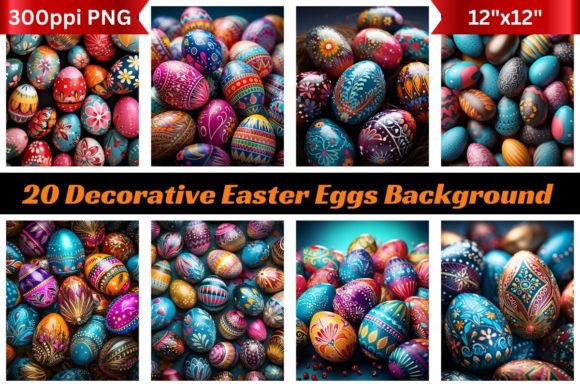 Decorative Easter Eggs Backgrounds