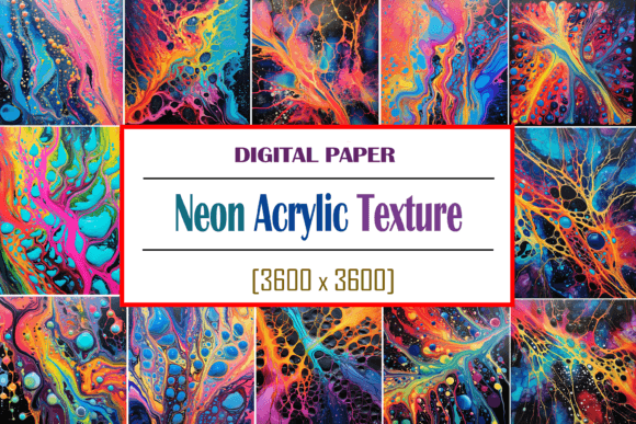 Enhance Your Digital Projects with Neon Acrylic Texture Backgrounds