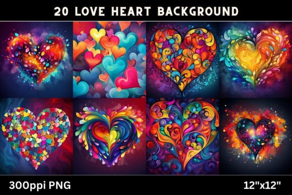 Infuse Your Creative Projects with Love: The Power of Love Heart Digital Papers Backgrounds