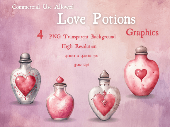 Love Potion Bottles: A Creative Asset for Modern Design and Merchandise