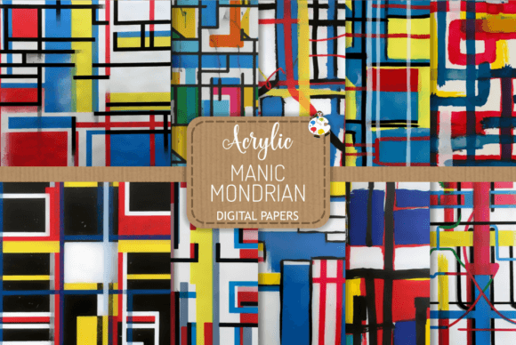 Manic Mondrian - Acrylic Abstract Art: A Modern Take on a Classic Style