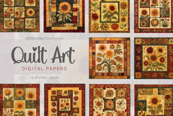 Step into a World of Nostalgic Charm with Quilt Art Digital Papers