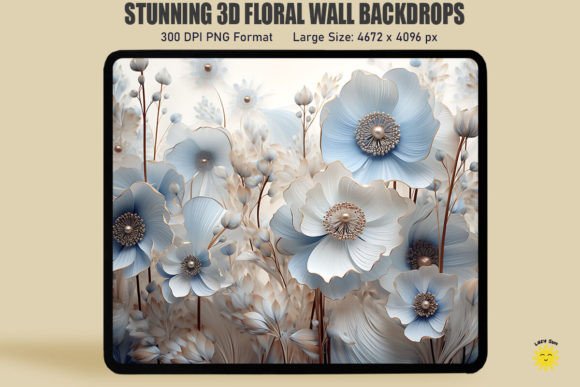 Stunning 3D Floral Wall Backdrop