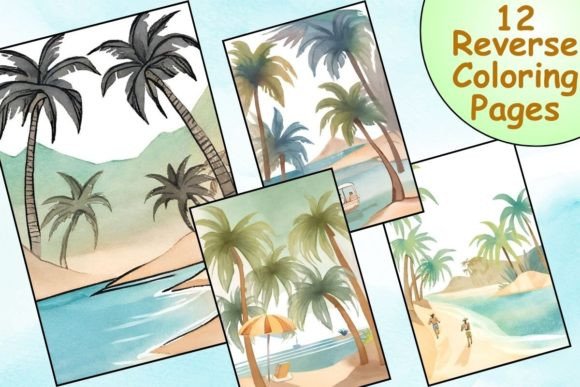Tropical Paradise Reverse Coloring Pages: A Journey of Creativity and Mindfulness