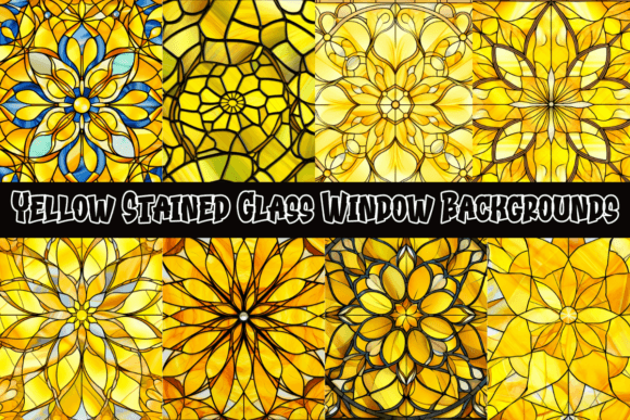Yellow Stained Glass Window Backgrounds